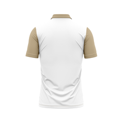 Plain Polo neck White Gold Tshirt