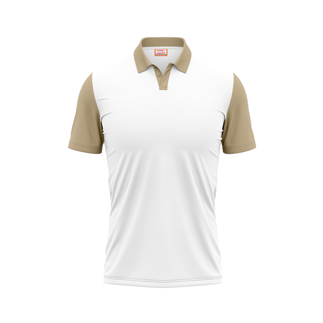 Plain Polo neck White Gold Tshirt