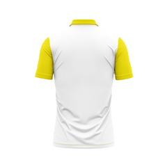 Plain Polo neck White Yellow Tshirt