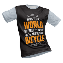 Polyester Half Sleeve T-Shirt with Round Collar and All Over Digital Print.