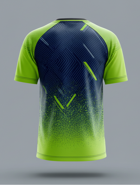 Next Print sport cricket jersey blue green colour t-shirt men and women