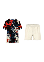 Next print Custom Abstract Design Jersey & Shorts Set – Stylish Sportswear for Cricket, Gym & Teams