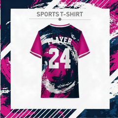 Abstract design sports t-shirt for gym and activewear