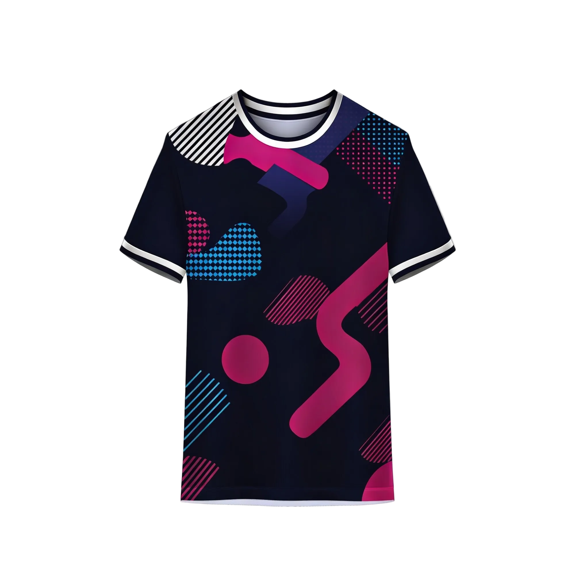 Abstract sublimation sports jersey design with vibrant custom teamwear pattern for cricket, football and sports uniforms by NextPrint