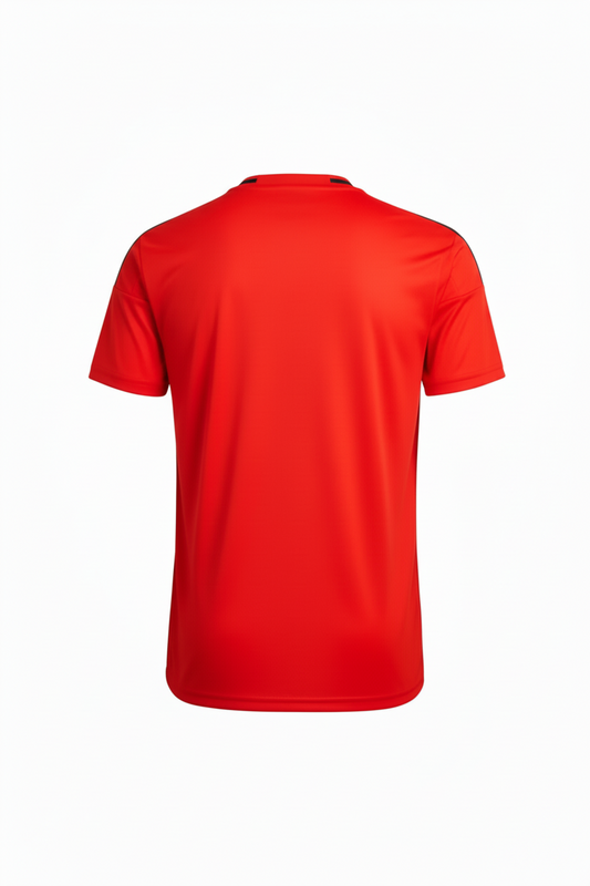 NextPrint Premium Red Football Jersey with Black Print – Customizable