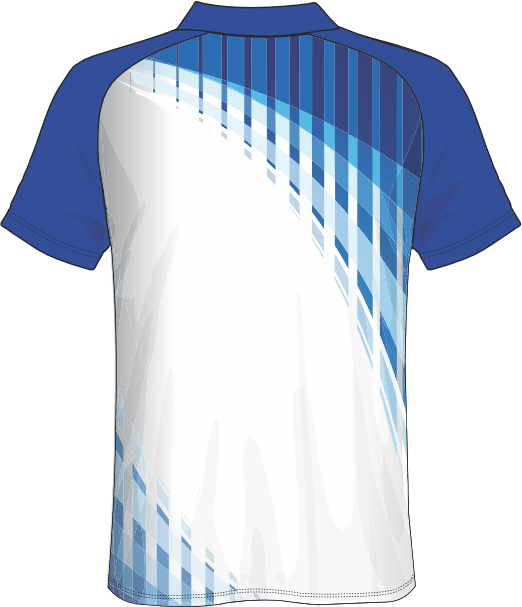 All Over Customized Blue and White Polo collar Shirt NP0000S570 - Next Print