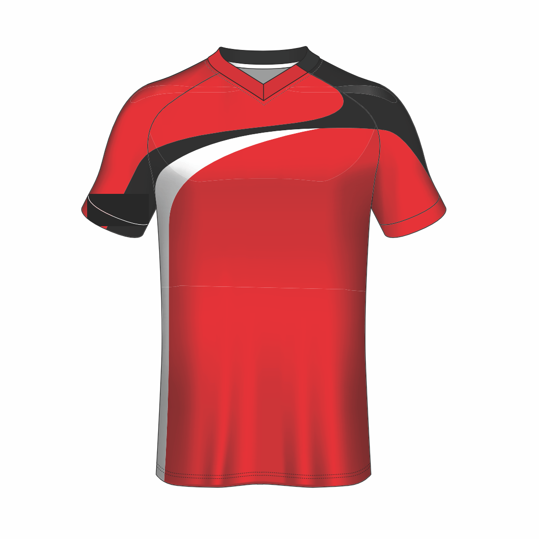 All Over Customized Soccer jersey round neck t shirt NP0000S572 - Next Print