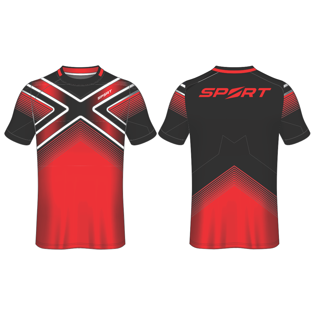 All Over Customized Soccer jersey round neck t-shirt NP0000S631 - Next Print