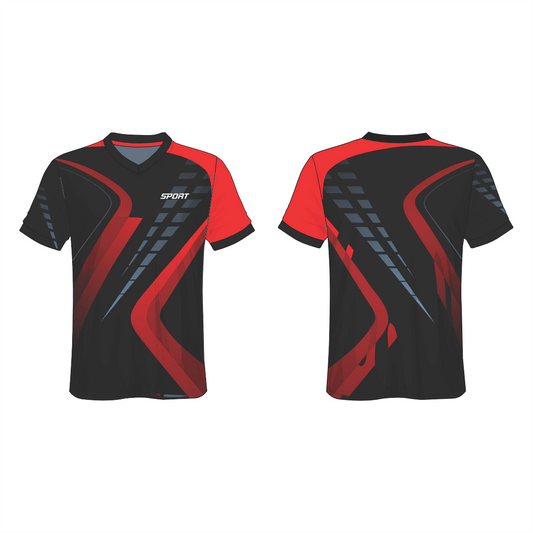 All Over Customized Soccer jersey V neck sport t-shirt NP0000S601 - Next Print