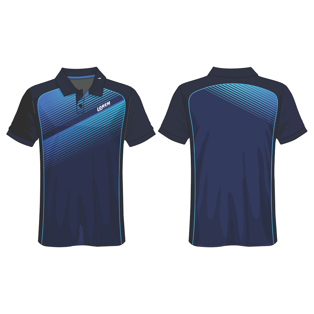 CUSTOM POLO NECK HALF GREY JERSEYS