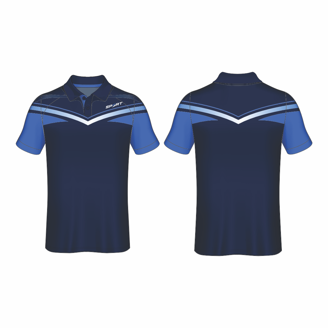 All Over Customized T-shirt polo collar NP0000S589 - Next Print