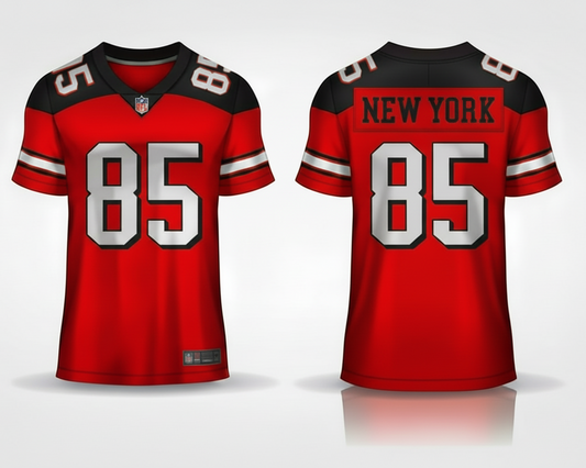 Next Print Football jersey T-shirt /Red And Black / Colour