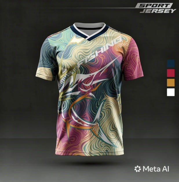Outdoor angler T-shirt for fishing teams