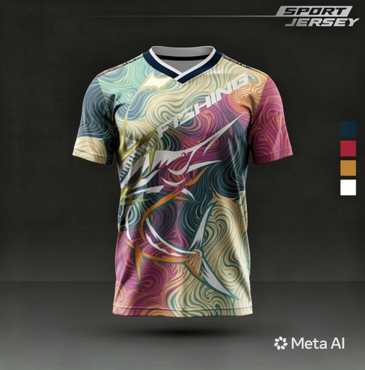 Outdoor angler T-shirt for fishing teams