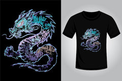 Next Print anime inspired dragon tshirt design