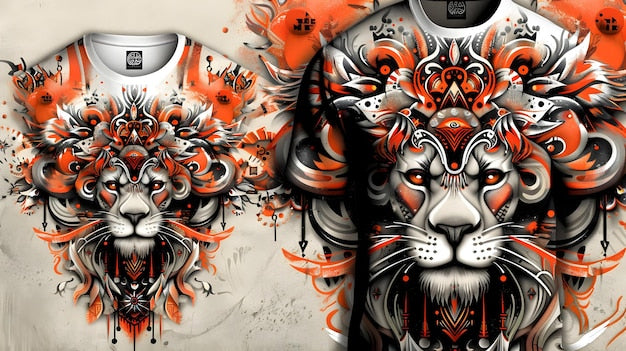 Next Print Artistic lion t-shirt.