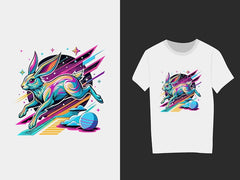 Next Print Astronomy with Rabbit Tshirt