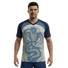 Next Print Azure Dragon Soccer Jersey with Crest Design