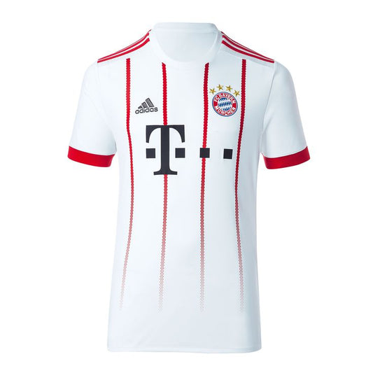 NextPrint Premium White Football Jersey with Red Stripes Custom Name & Number – Bayern Inspired India
