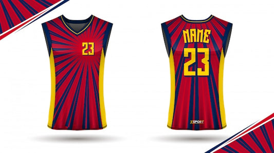 Basketball shirt design, front and back
