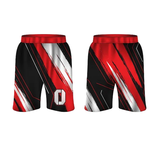 Next Print Custom Red Black Sports Shorts – Premium Teamwear Design