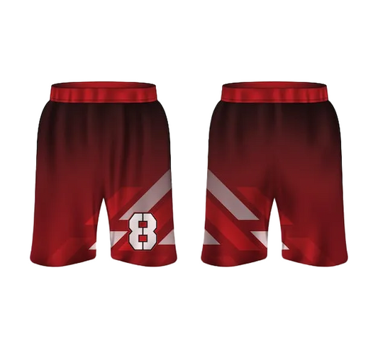 Next Print Custom Red Sports Shorts – Premium Teamwear Design