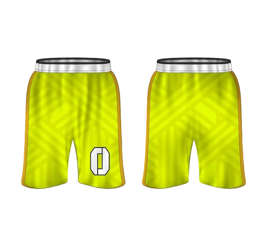 NextPrint Custom Neon Yellow Sports Shorts – Personalized Name & Number Print