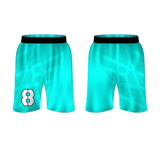 NextPrint Custom Basketball Shorts – Teal Sports Shorts with Personalized Name & Number