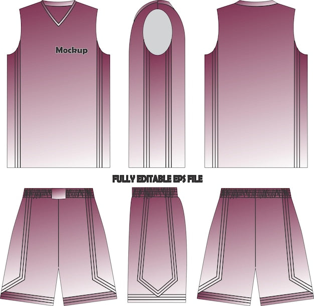 Next Print Basketball Uniform Jersey Shorts Mock ups