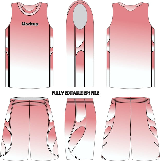 Next Print Basketball Uniform Jersey Shorts Mock ups