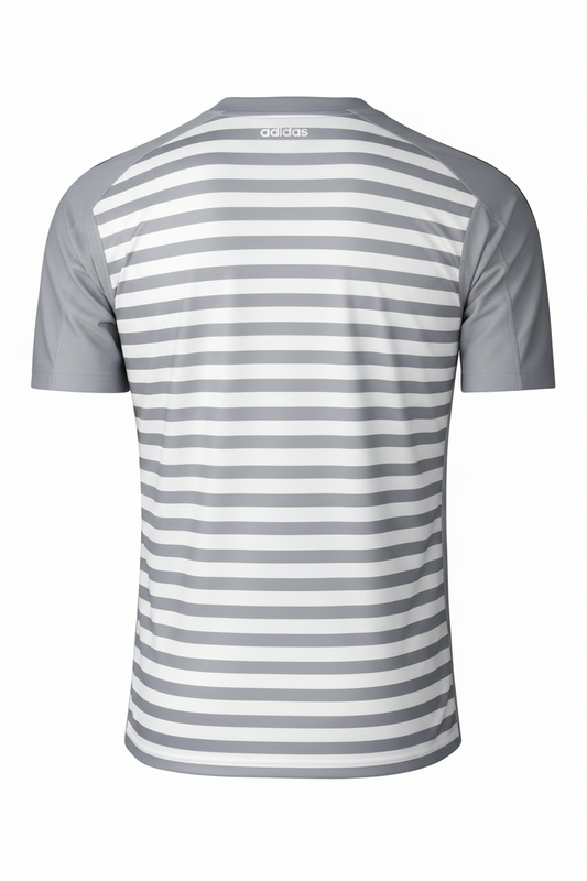 NextPrint Grey Stripe Football Jersey – Premium Sublimation Sports Wear