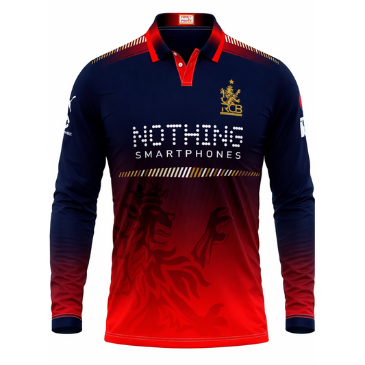 Bengaluru red black cricket fan jersey front view