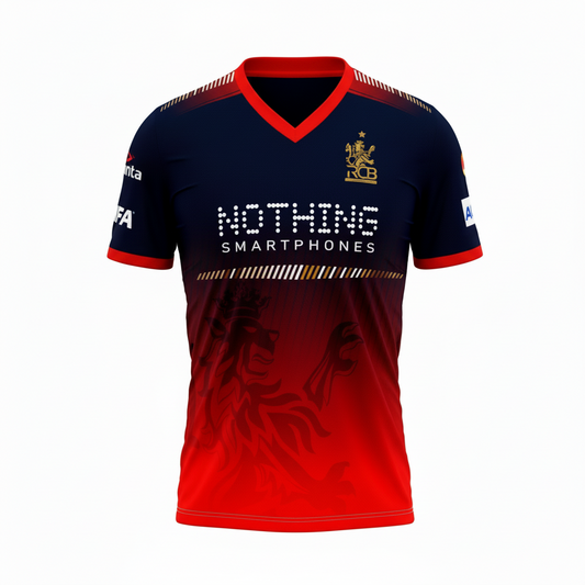 Bengaluru red black cricket fan jersey front view