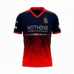 Bengaluru red black cricket fan jersey front view
