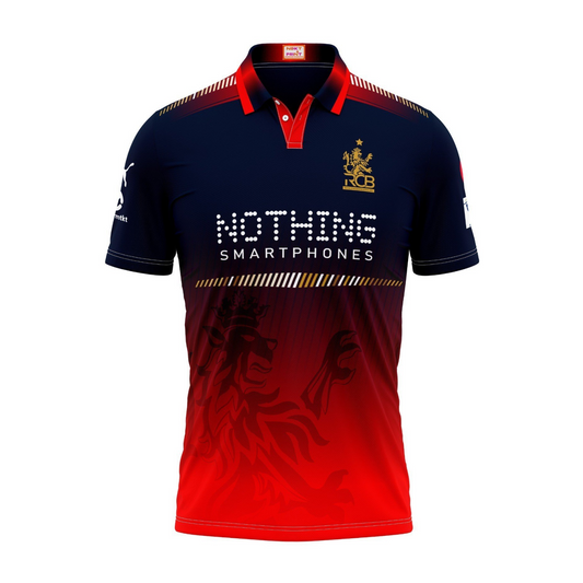 Bengaluru red gold cricket fan jersey front view