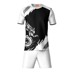 Black dragon strike sports jersey set for men front view