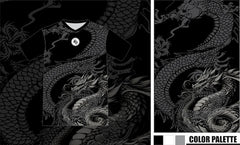 Next Print Black DragonThemed Jersey with Intricate Details Printed Jersey.