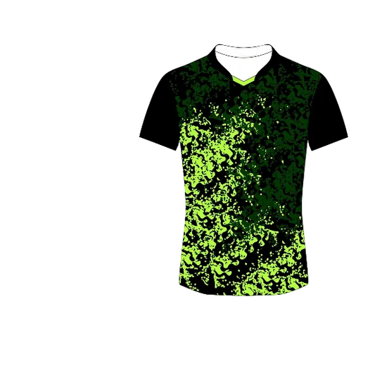 Black green camouflage custom esports jersey front view