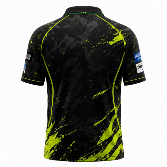 Next print Black Cricket Jersey with Green Design – CSK Theme Custom Sports Wear India