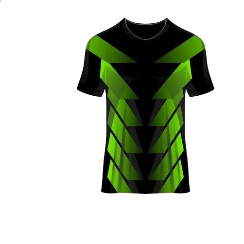 Black green geometric custom esports jersey front view