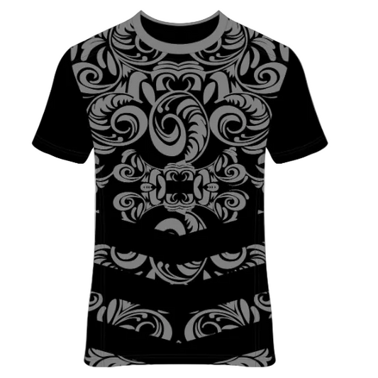 Black grey royal pattern esports jersey front view