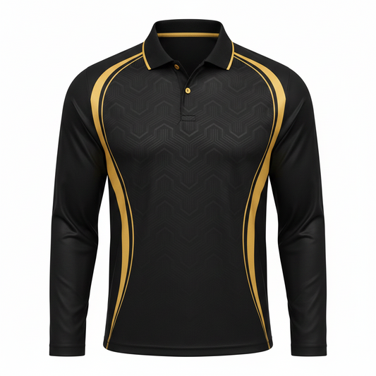 Next print Black Long Sleeve Cricket Jersey – Custom Sports Team Jersey | Premium Breathable Fabric | India