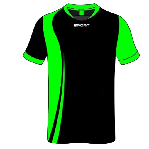 Black neon green custom esports jersey front view