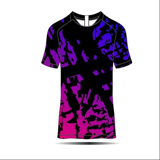 Black purple camouflage custom esports jersey front view