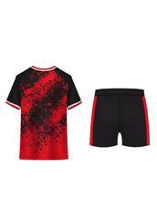 Next print Black Red Custom Sports Jersey Set with Shorts | Personalized Team Uniform | Cricket Football Training Kit India