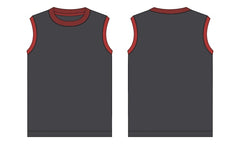 Next Print black and red sleeveless t - shirt with a red stripe.