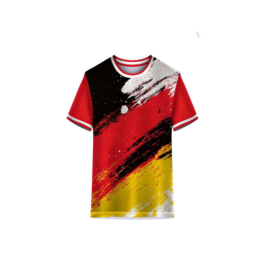 Black red yellow custom sports jersey with personalized team design