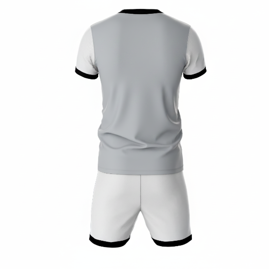 Premium black shadow edge sports jersey side angle sportswear view