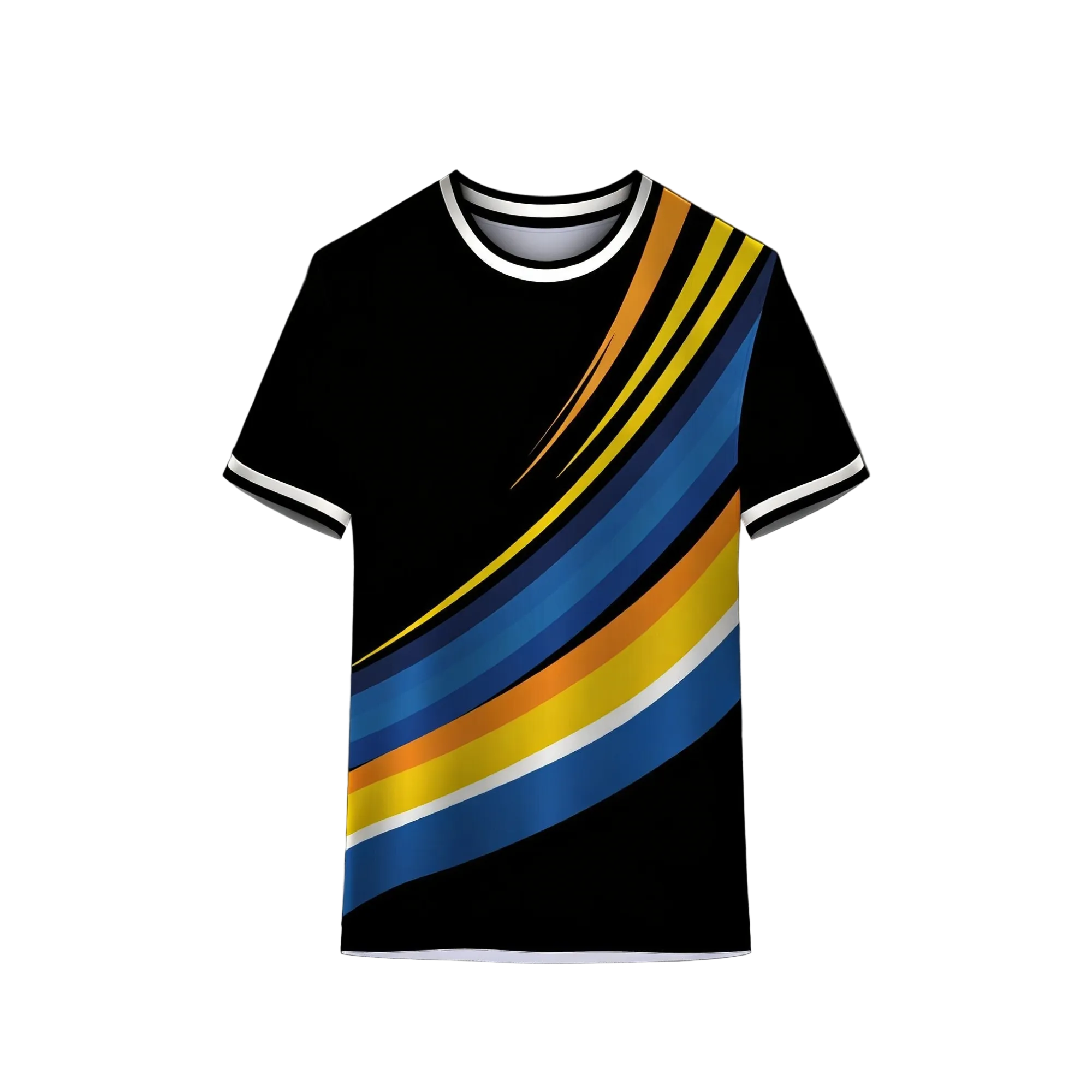 Black custom sports t-shirt jersey for men by NextPrint India
