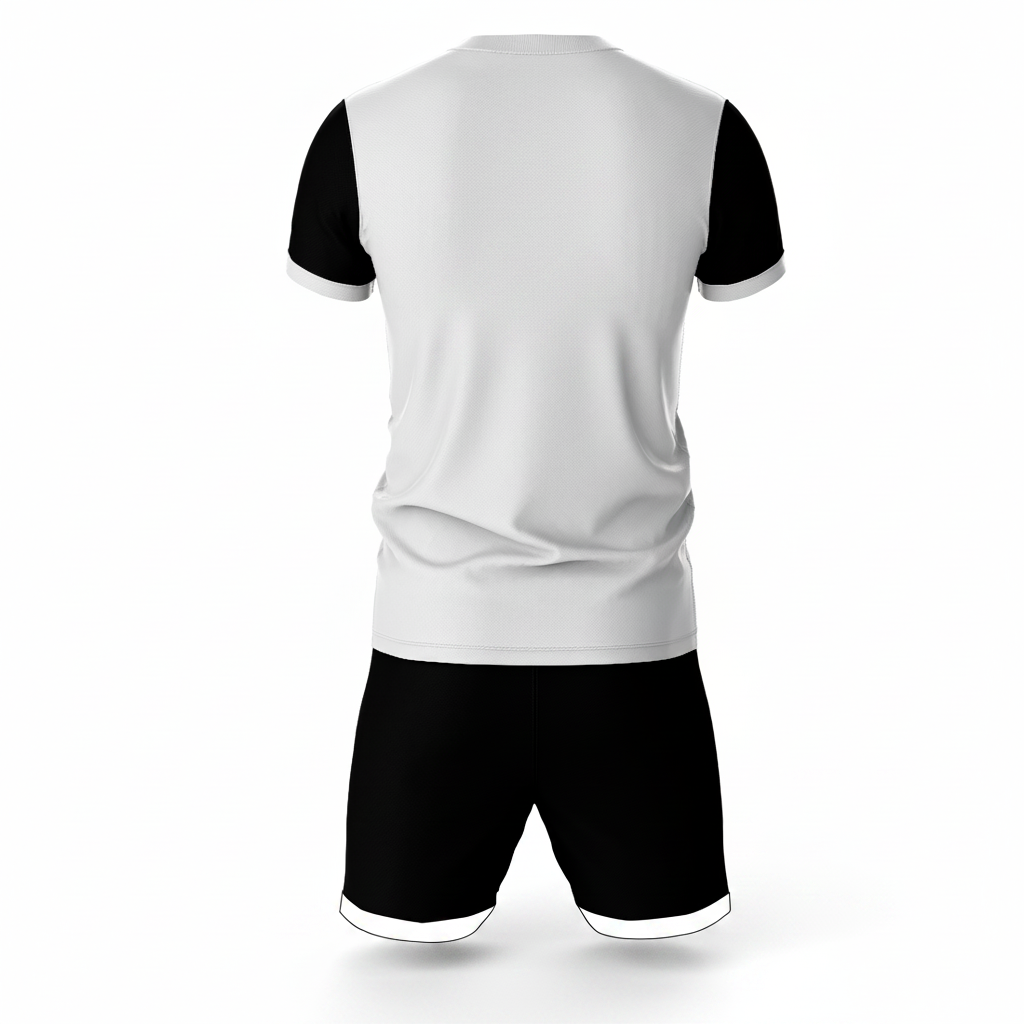 Black tiger strike sports jersey set for men back view